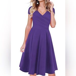 Oxiuli Fashion Purple Dress, Size M